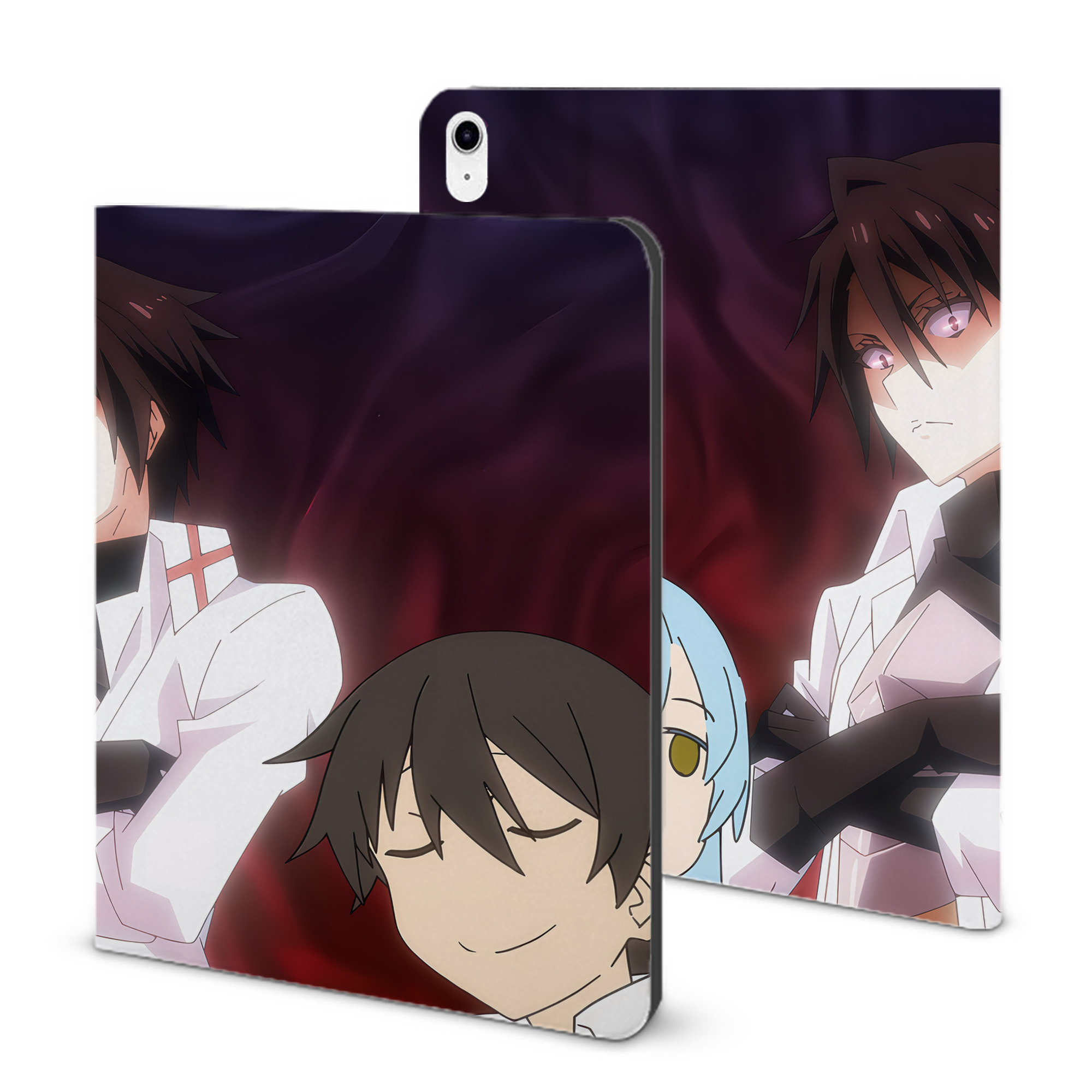 （画像用） 転スラ Regarding Reincarnated to Slime IPad ケース ブック型 PUレザー TPU 耐衝撃 軽量 薄型 ペン収納なし 全面保護 IPad 各モデル対応